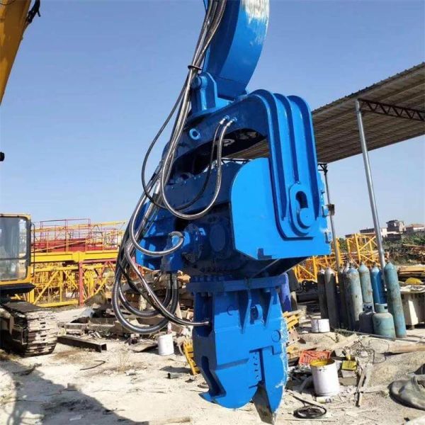 15Ton Excavator Hydraulic Pile Hammer with Vice Arm Excavator Attachments Piling Driver for Construction Machinery Attachment