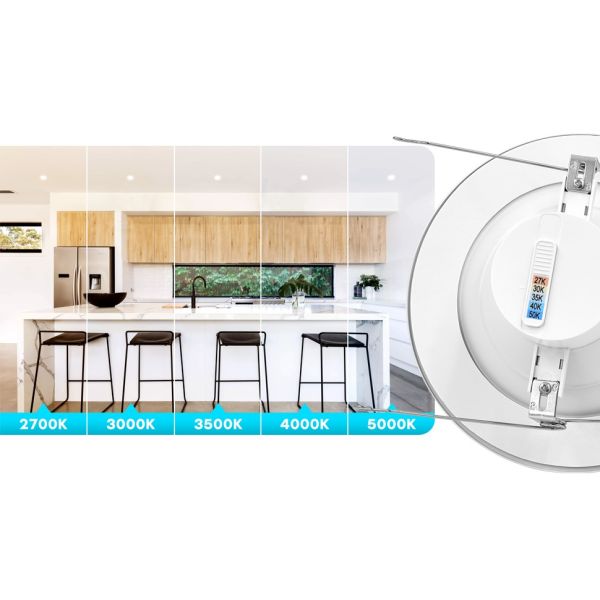 IC Rated Surface Mount Flat Panel LED Lights 6 Inch Ceiling For Bathroom