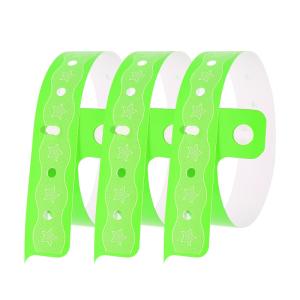 Custom Event PVC Wristbands Silk Screen Printing Waterproof Security