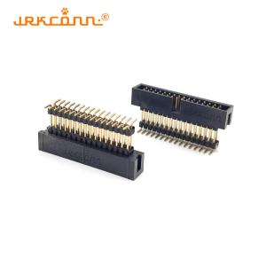 SMT 2mm Pitch Pin Box Header Connectors Double Row Header Brass For Pcb