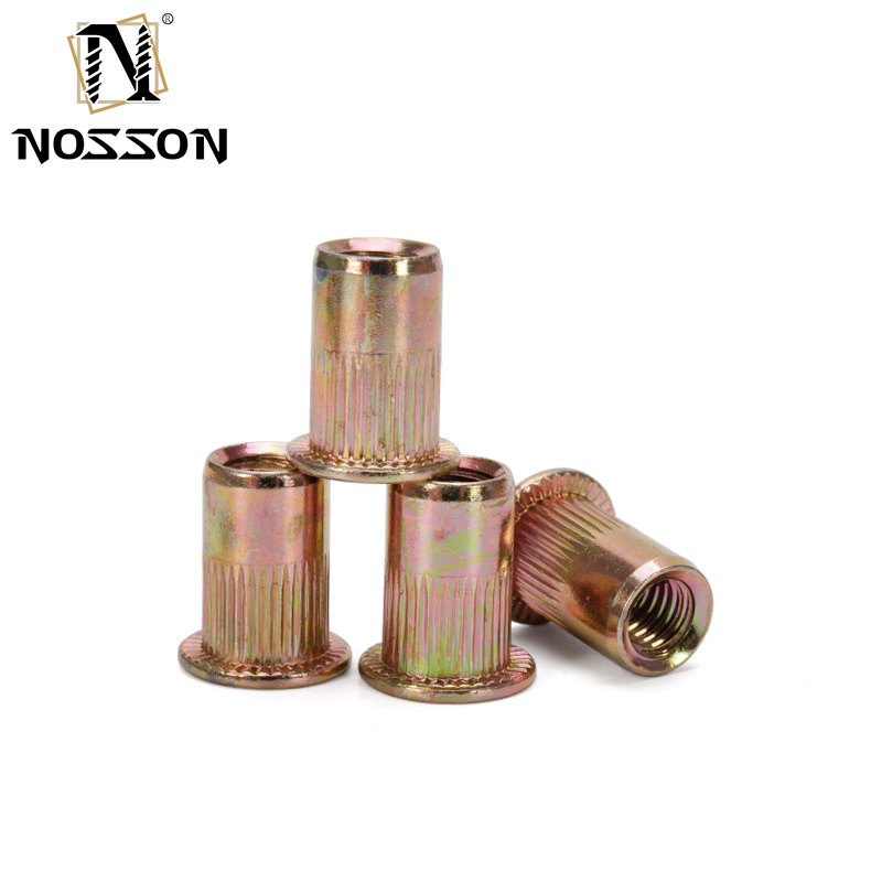 Metric DIN Remache Tuerca Rivnut M3 M4 M5 M6 M8 M10 M12 304 Stainless Steel Flat Head Knurled Threaded Insert Rivet Nut