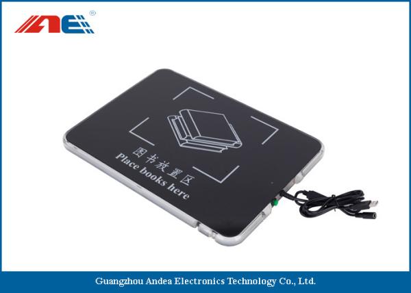 Quality Square USB Desktop HF RFID Reader For Books Management Metal Shielding Design for sale