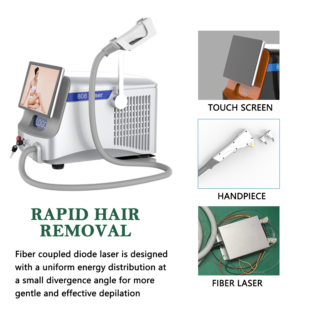 Lightweight Fiber Laser Hair Removal Machine Portable Permanent Hair Removal System