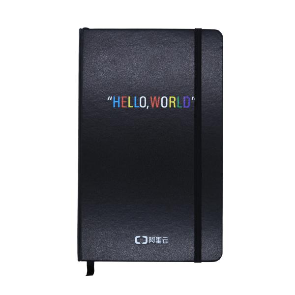 Quality 7.5*9.5 inches Ruled Lined Black Writing Black Color Notebook With Rounded Corners for sale