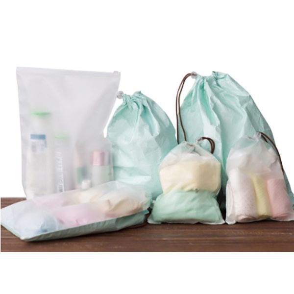 Eco Friendly Reusable Folding Shopping Bags Tyvek Paper Drawstring Bags