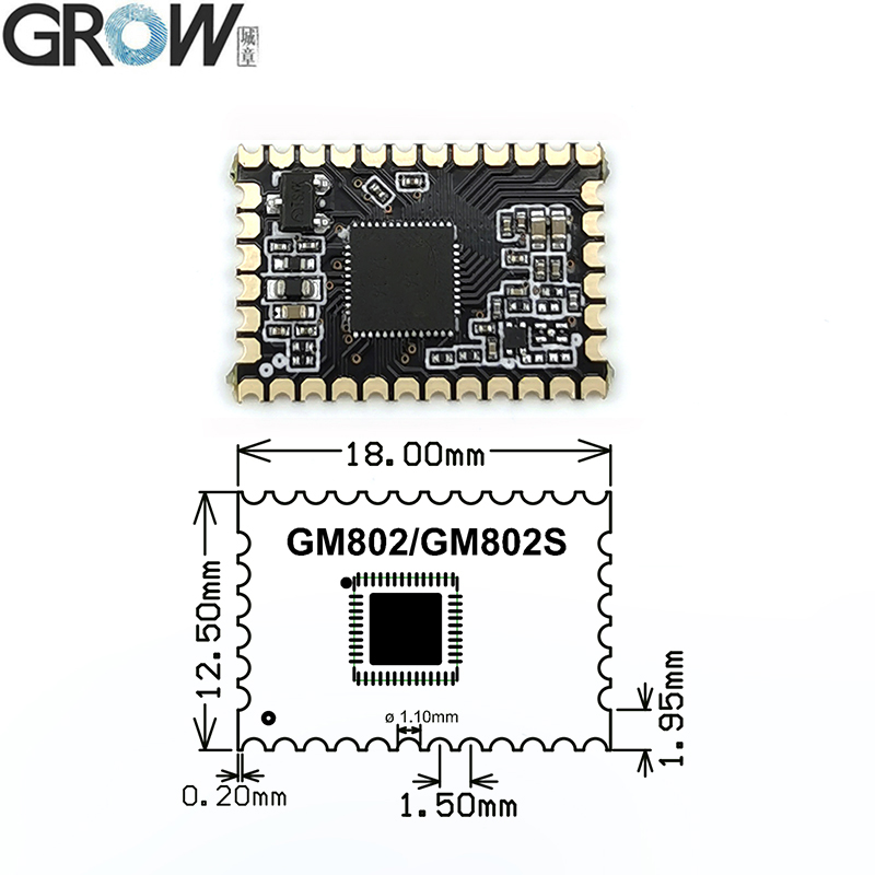 Grow GM802 Series DC3.3V USB/Ttl232 Barcode Scanner 1d/2D Qr Bar Code Reader