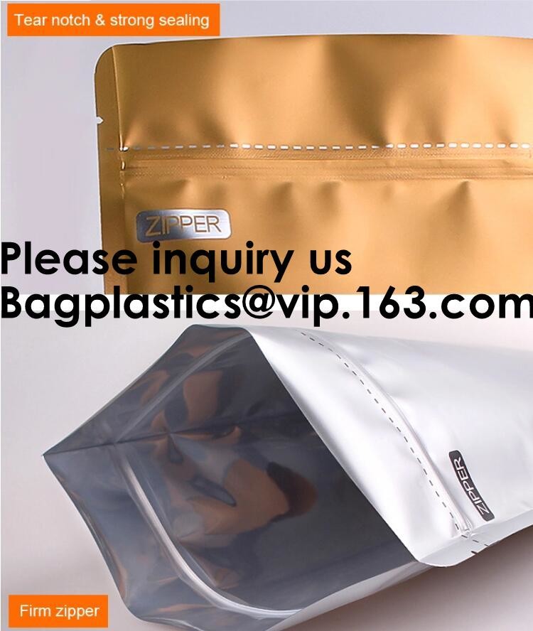 Kraft Bags With Window, Resealable Large Kraft Zip lockk Food Storage Bags,Storing Food,Nuts,Seeds,Beans,Tea Leaves, Coffe