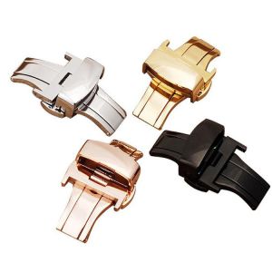 Stainless Steel Deployment Buckle Clasp , Folding Butterfly Watch Clasp