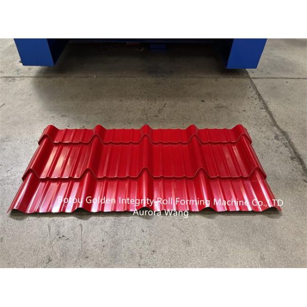 Glazed Corrugated Roofing Machine 5.5KW Metal Sheet Cold Roll Forming Machine
