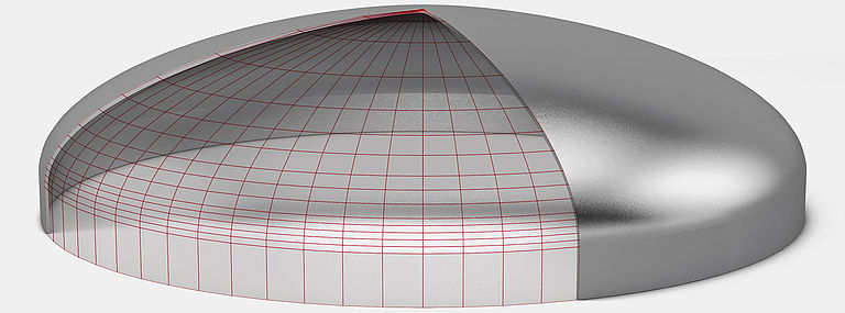 ASME Standard Flat Dished Head for Steel Hemispheres Dish Head Production Company