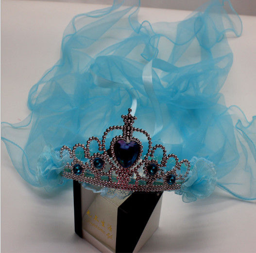 Children's crown veil, girls head flower veil headband, wedding princess wreath, wedding photography floor headdress hai