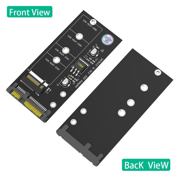 M.2 NGFF SSD to SATA 3 3.0 Adapter Card Converter B B&M Key for 2230 2242 2260 2280 M.2 SATA Protocol Solid State Disk Drive SSD