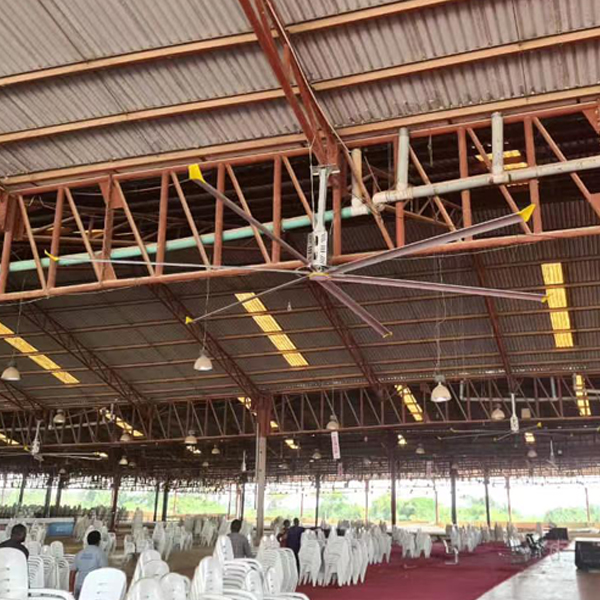 24FT 1.5KW Power Giant Gearbox Industrial HVLS Ceiling Fan for Warehouse Air Cooling