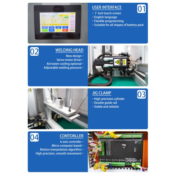 Double Side Spot Welding Machine For Lithium Battery 32650 8000A