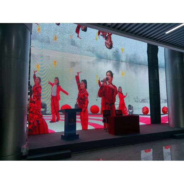 Customized High Brightness LED Grille Screen Indoor LED Transparent Grille Display Screen