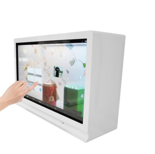 Quality Thin Publish Brightness Network Transparent Lcd Showcase Advertising Display for sale
