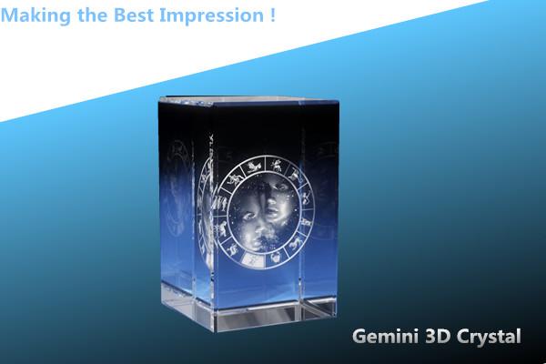 Quality gemini 3d crystal/3d laser crystal rectangle/2d laser crystal cube/3d crystal cube for sale