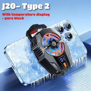 J20 Mobile Phone Cooler Fast Cooling Low Noise Operation for PUBG Other Popular Games on IOS Android