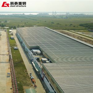 China Wide Span Prefab Steel Frame Building Construction Weatherproof wholesale