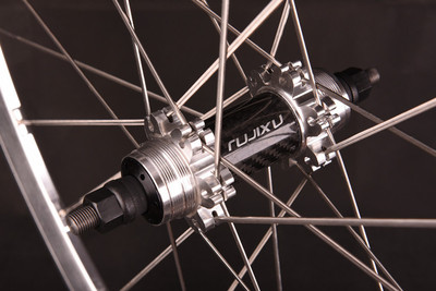 Aluminum Alloy 700c Fixed Gear Bike Wheel Set Clincher Rim V Brake For Field Racing