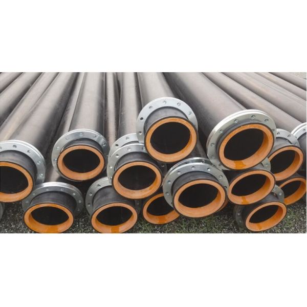 qualified black hdpe flared pipes with steel ring inside