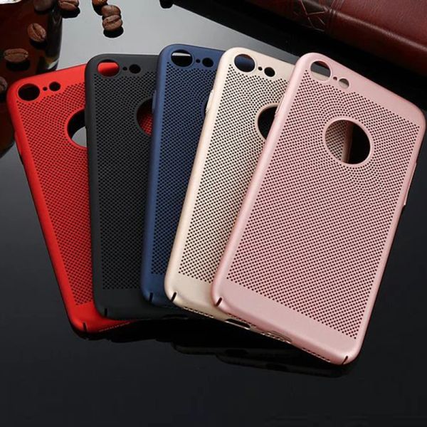 Hard PC Cooling Small Mesh Back Cover Cell Phone Case For iPhone 7 6s Plus