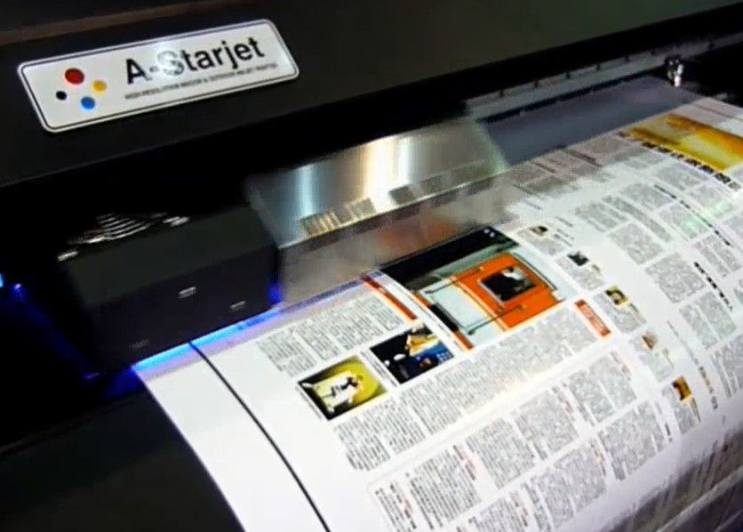 One Dx7 Head Uv Inkjet Printer With Iprint Software , 1800mm Printing Width