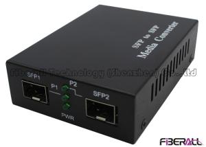 China SFP To SFP Fiber Media Converter Single Mode To Multimode Converter SM To MM on sale