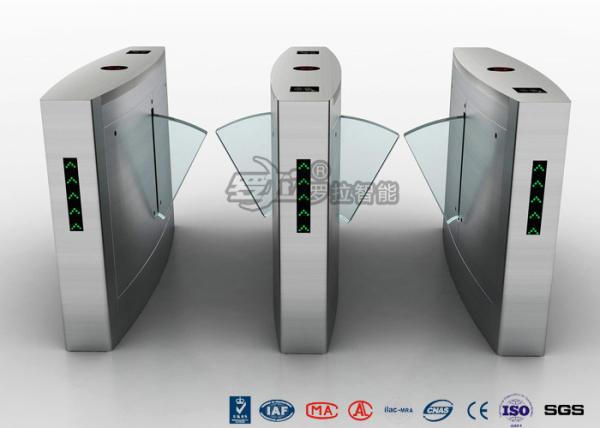 Quality Waist Height Turnstile Access Control Automatic Flap 12V DC With Ticketing System for sale