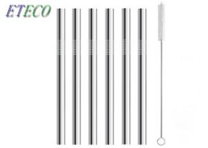 Unbreakable Short Metal Drinking Straws For Freeze Juice Puddings Fruit Jellies