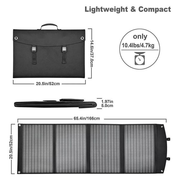 200w Portable Folding Solar Panels Fabric 150 Watt Folding Solar Panel