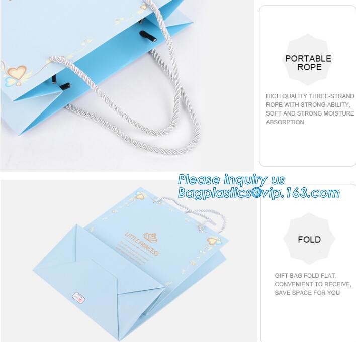 Custom paper bag with handle coated white paper bag printing pattern flower carrier bag,Flower carrier paper bags with d