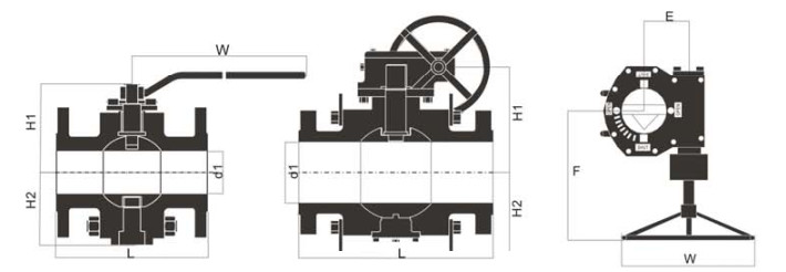 Forged High Pressure LF2 Ball Valve Trunnion Mounted API 598
