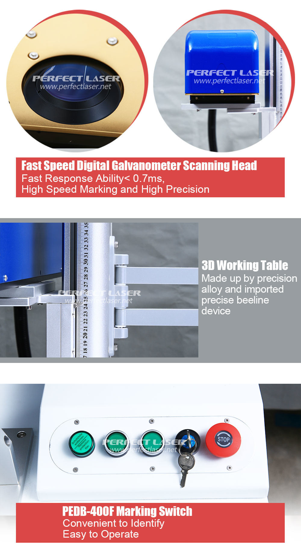 3D Dynamic Metal Laser Marking Machine , Wood Engraving Etching Machine With CE