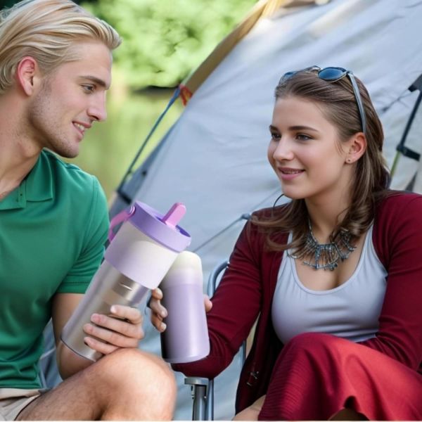 12Oz Insulated Stainless Steel Travel Mug For Separating Drinks