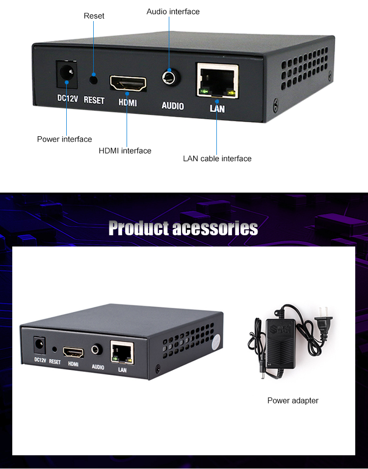 Quad Band H.264 Encoding Network Protocol Video IP Encoder Decoder for YouTube Facebook