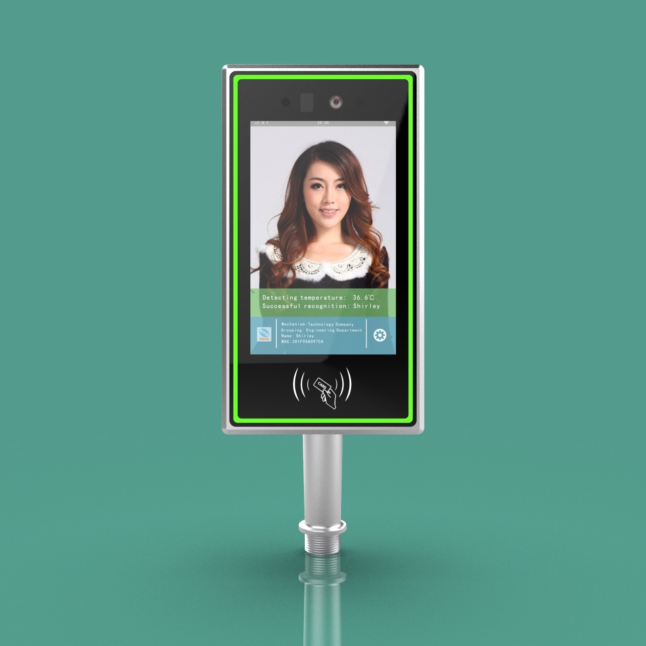 JP183 8-Inch X86 Architecture Windows System 3D Camera Face Recognition & Card Access Control All-in-One Machine