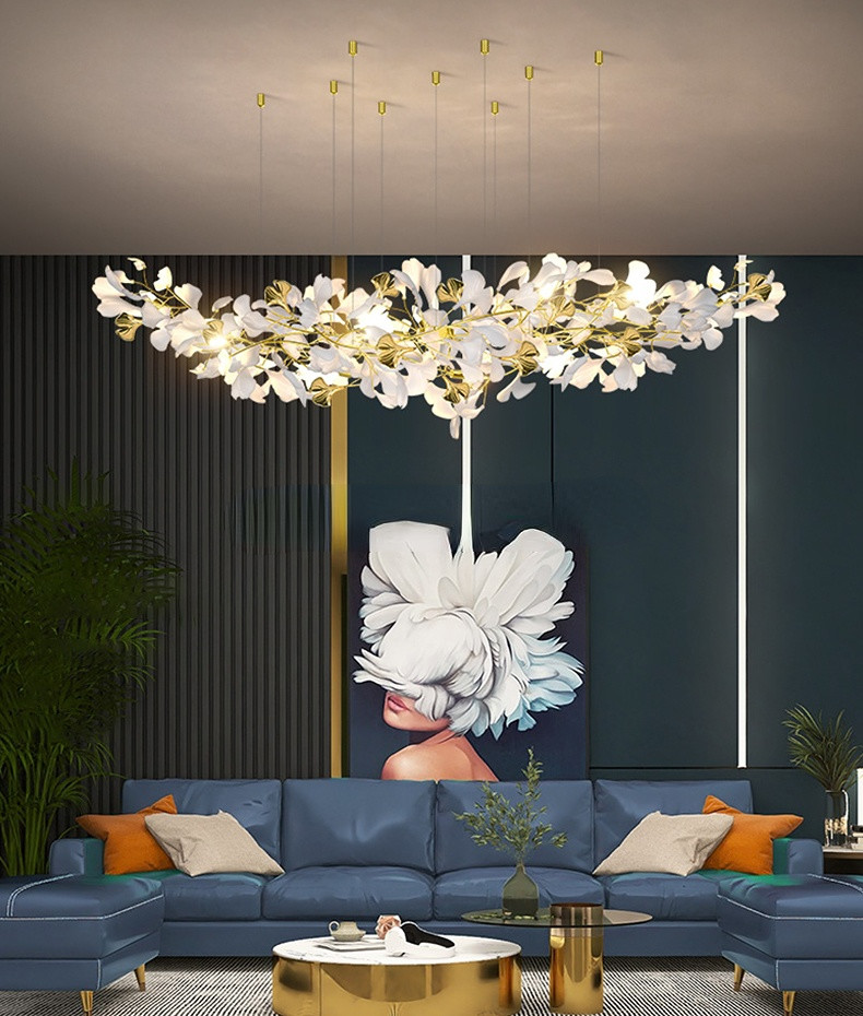 Luxury Chandelier Indoor Home Leaves Staircase Hotel Lobby Custom Chandelier(WH-NC-117)