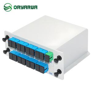China SC UPC 1x16 Fiber Optic Cassette PLC Splitter ABS Material wholesale