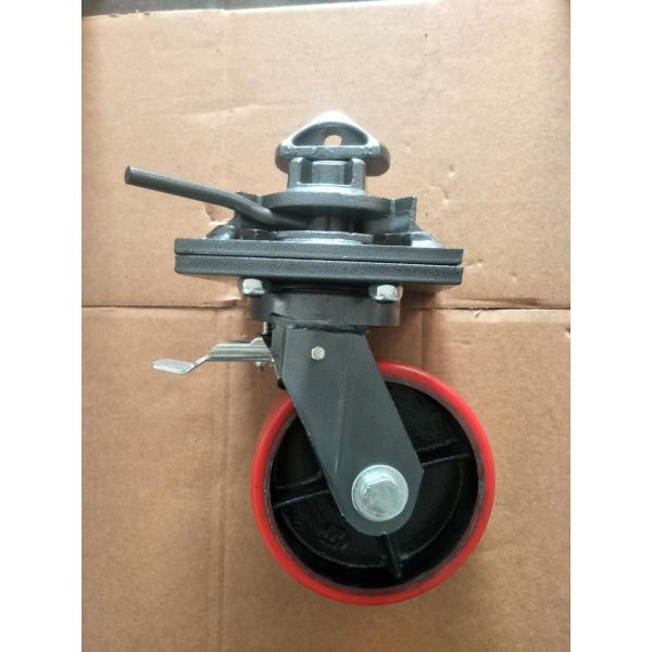 Tare Weight 26kg Heavy Duty Portable ISO Shipping Container Caster Wheels for Dynamic Load and Lockable Swivel Castor