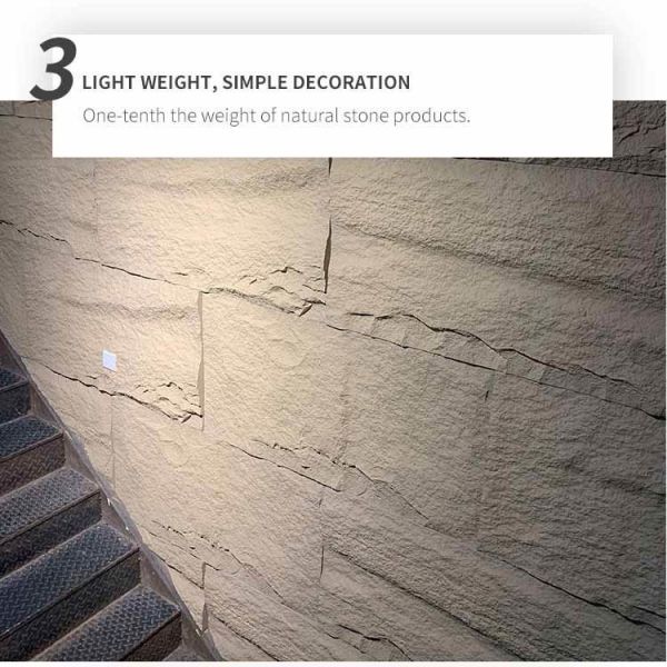120 * 60cm Luxury PU Mushroom Stone Wall Panel Decorative Decor Simulation Stone