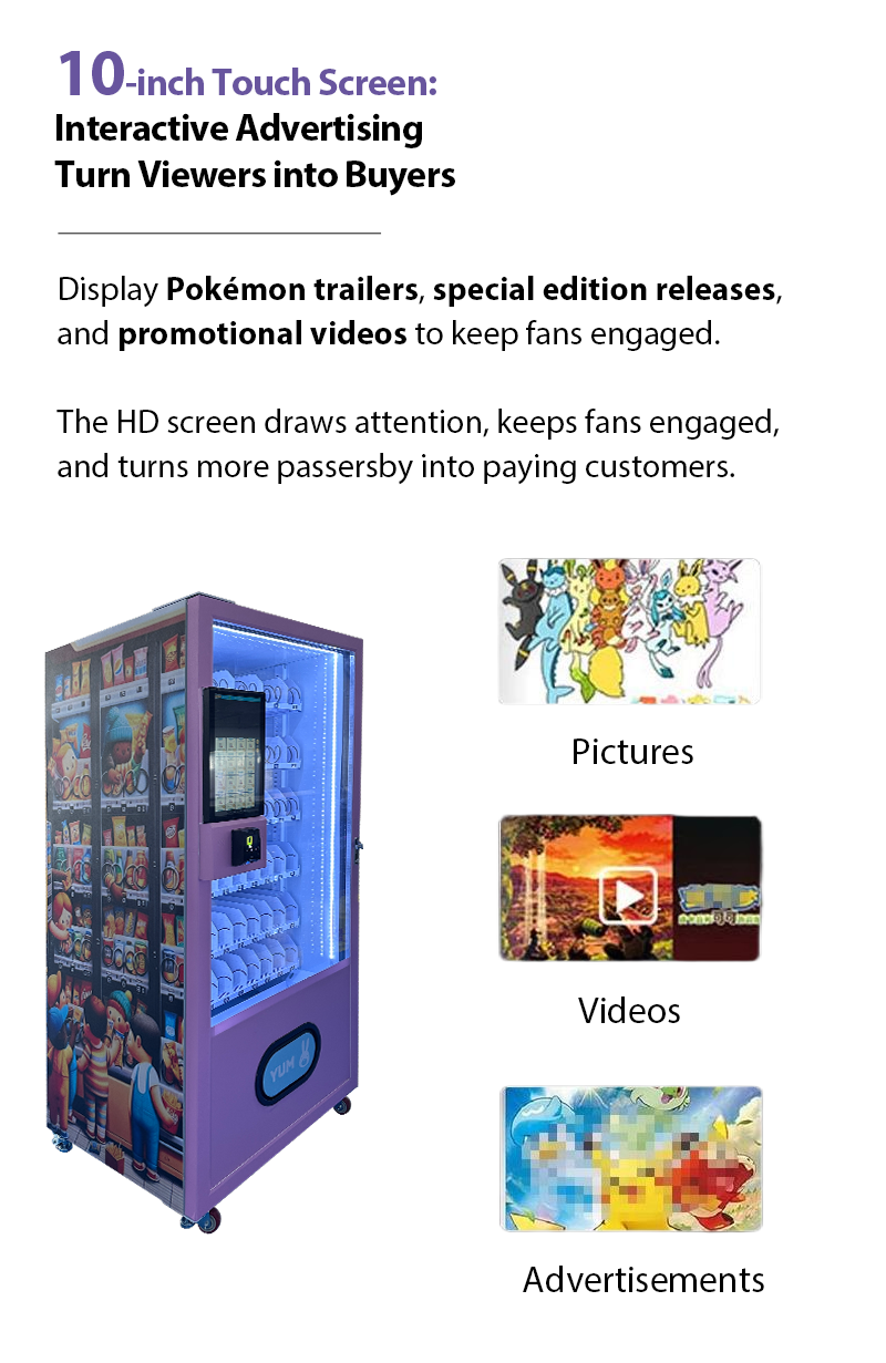 Slim Design Customized Debit Card Operated Automated Trading Card Vending Machine for Sale