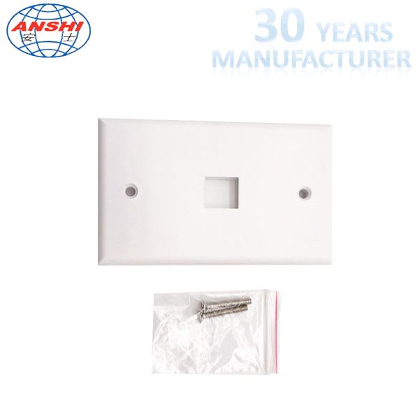Wall Socket Network Cable Faceplate 120 Us Type With Single / Double Port
