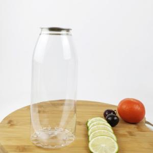 1000ml Clear Plastic Container with Easy Pull Cover, Store Juices & Drinks
