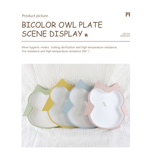 BPA Free Infant Silicone Feeding Plate Waterproof With Suction Bottom