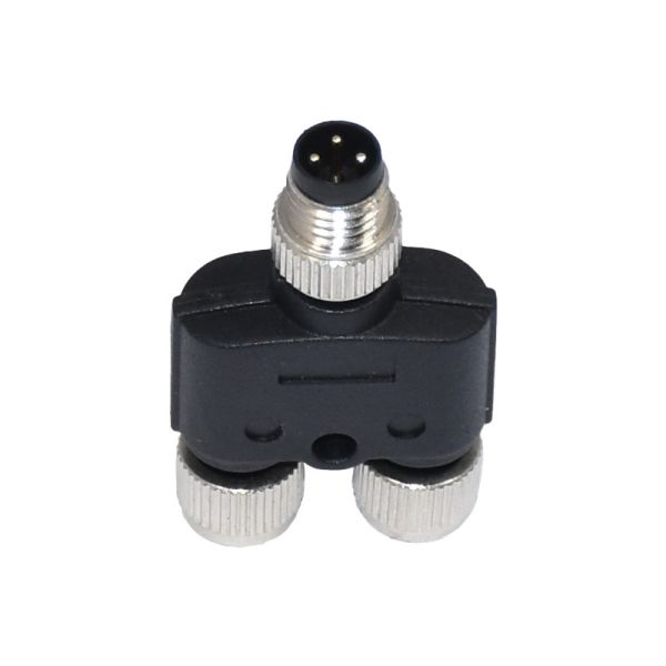 M8 Y Type 3 Pin IP68 Waterproof Connector straight Orientation