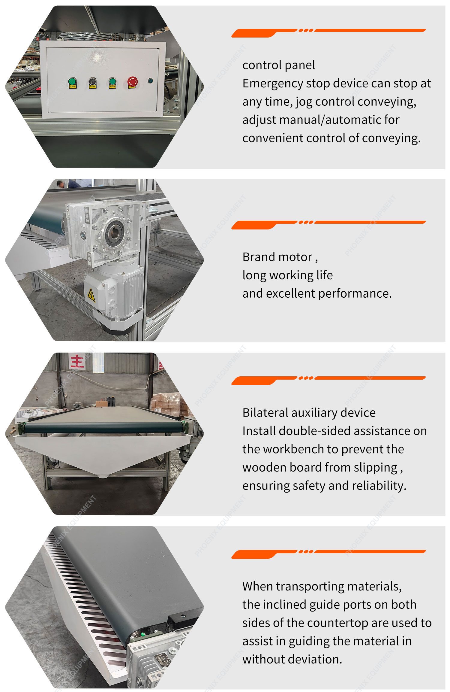 270 KG Weight CNC Router Machine Conveyor Platform with Wood Auto Loading Roller Table