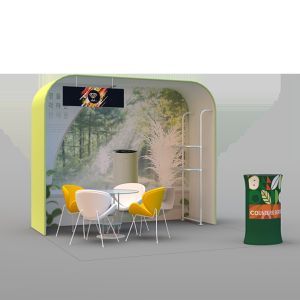 China 12ft 3D Backwalls Exhibition Backdrop Stand Lightweight Display Banners 10x20 wholesale