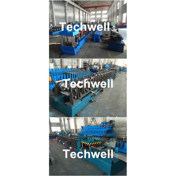 Hydraulic Cutting 14 Station C Shape Purlin Roll Forming Machine With Post - Cutting