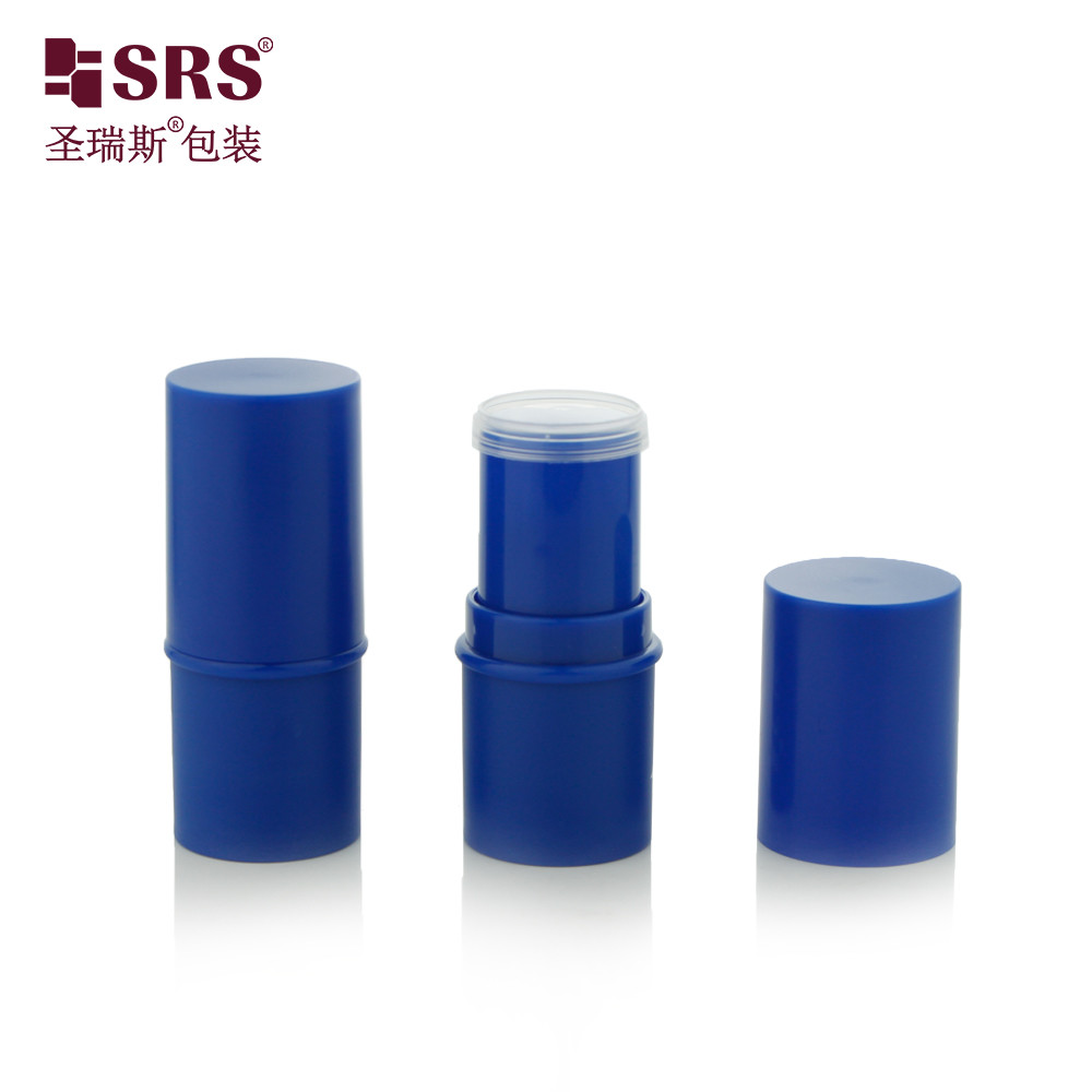 D051 6g Frosted Plastic ABS Material Round Shape Stick Container Tube Top Filling Lip Balm Bottle